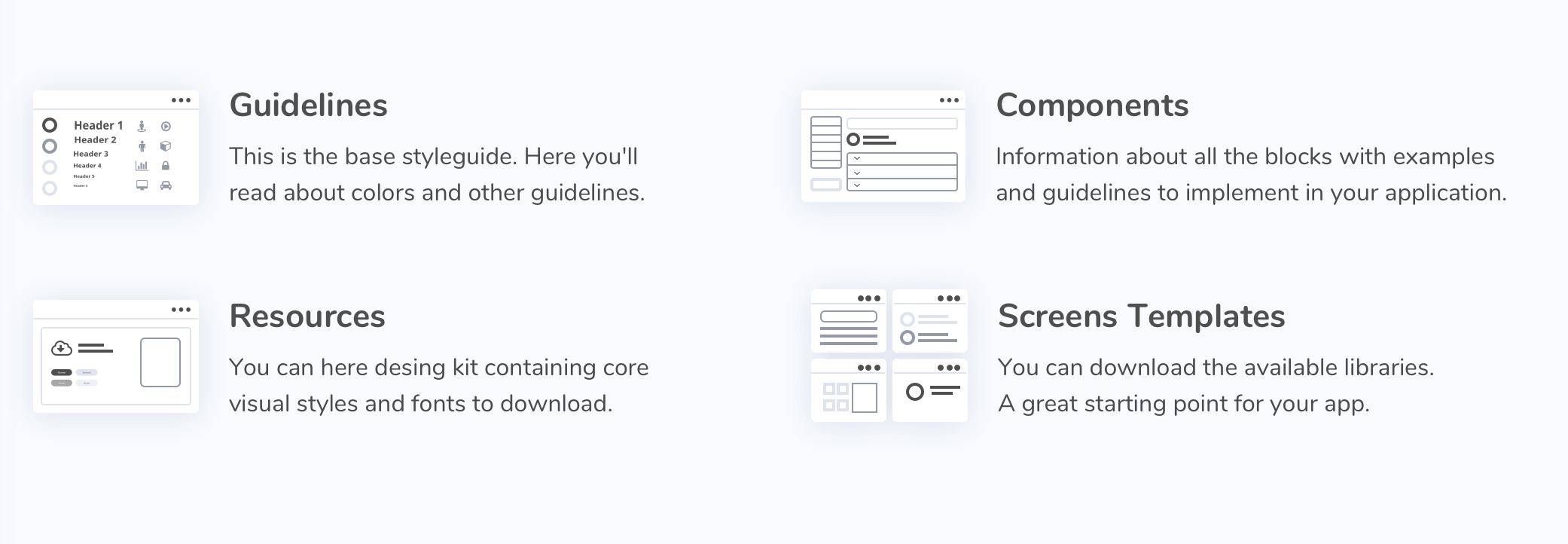 Some assets of hiinteractive’s design systems.