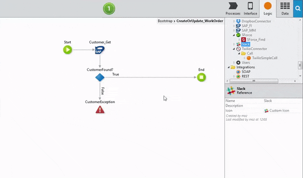 Source: OutSystems. OutSystems Logic Tab
