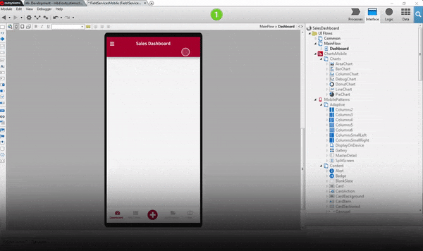 Source: OutSystems. Outsystems Interface Tab