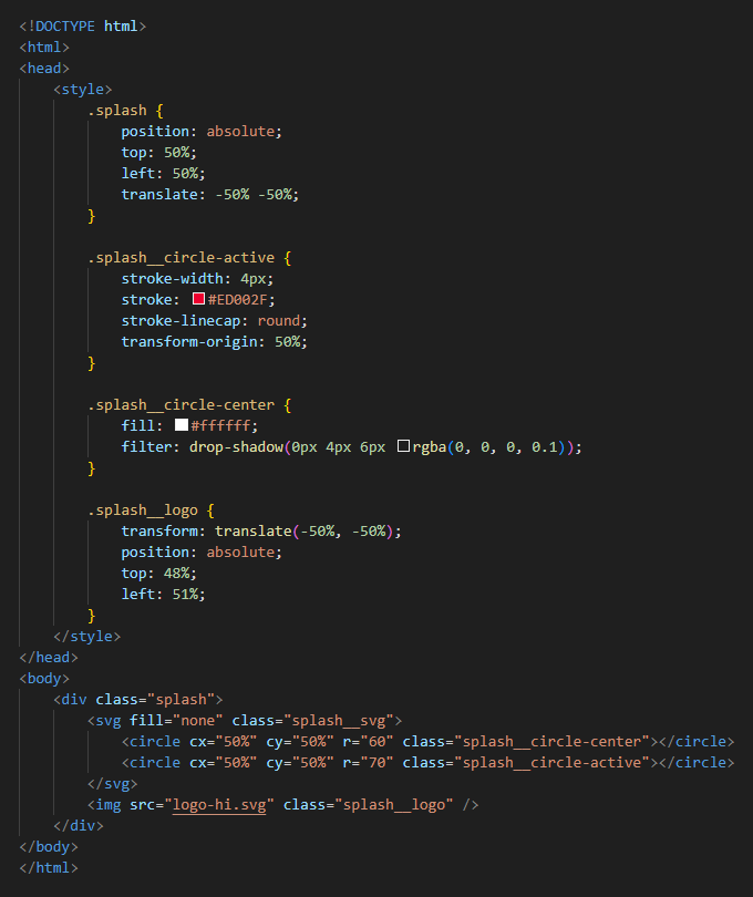 HTML and CSS structure to start