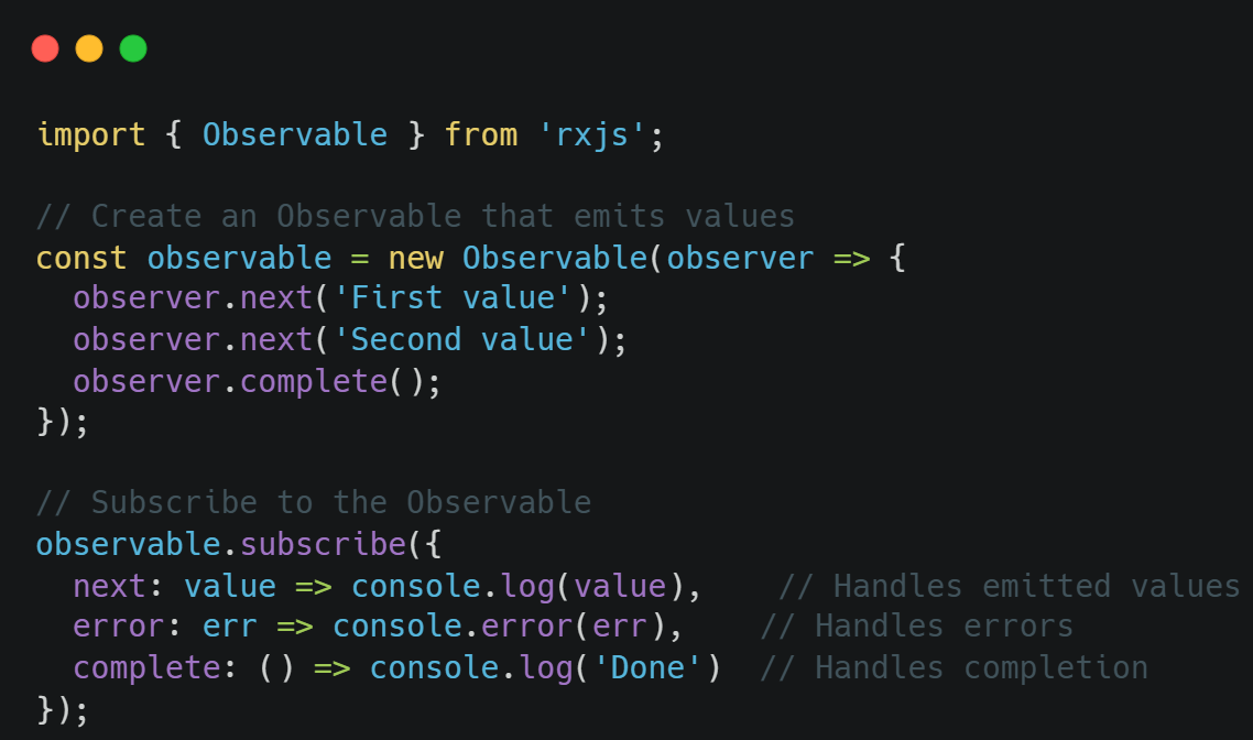 Creating an Observable 3 Creating an Observable 3